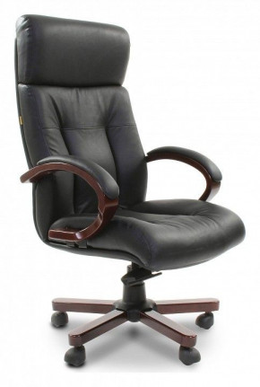 Кресло для руководителя Chairman 421 черный/орех темный, черный в Мортке - mortka.germes-mebel.ru | фото