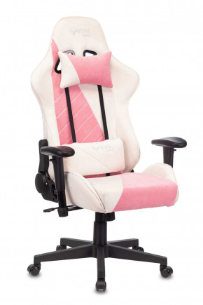 Кресло игровое Бюрократ VIKING X VIKING X PINK Fabric белый/розовый в Мортке - mortka.germes-mebel.ru | фото
