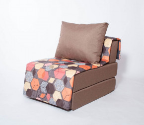 Кресло-кровать бескаркасное Харви (коричневый-геометрия браун) в Мортке - mortka.germes-mebel.ru | фото