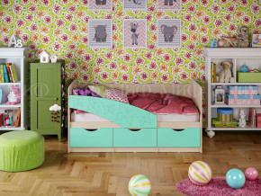 Кровать Бабочки (Бирюза матовая) 1600 в Мортке - mortka.germes-mebel.ru | фото