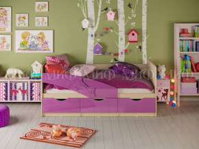 Кровать Дельфин (Фиолетовый металлик) 1600 в Мортке - mortka.germes-mebel.ru | фото