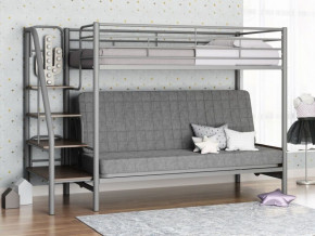 Кровать двухъярусная с диваном "Мадлен-3" (Серый/Серый) в Мортке - mortka.germes-mebel.ru | фото