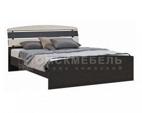 Кровать с рейками без основания (1600) Кр18.1-160 МС Люсси (венге/дуб девон) в Мортке - mortka.germes-mebel.ru | фото