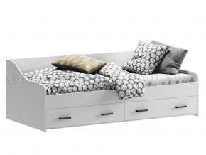 ВЕГА NEW Кровать 900 с настилом ЛДСП (Белый глянец/белый) в Мортке - mortka.germes-mebel.ru | фото