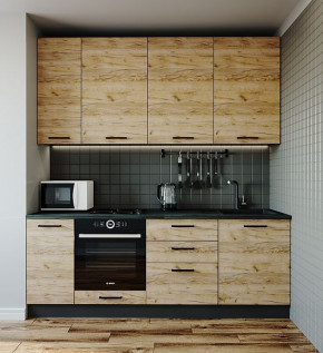 Кухонный гарнитур Крафт 2200 (Стол. 26мм) в Мортке - mortka.germes-mebel.ru | фото