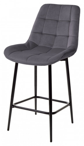 Полубарный стул ХОФМАН, цвет H-09 Светло-серый, велюр / черный каркас H=63cm М-City в Мортке - mortka.germes-mebel.ru | фото