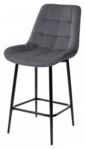 Полубарный стул ХОФМАН, цвет H-14 Серый, велюр / черный каркас H=63cm М-City в Мортке - mortka.germes-mebel.ru | фото
