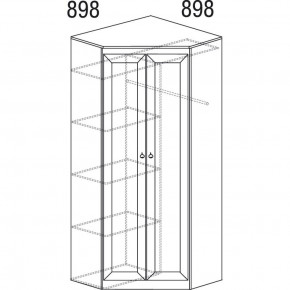 Шкаф угловой №606 "Инна" (угол 898*898) в Мортке - mortka.germes-mebel.ru | фото